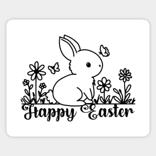 Easter Bunny Doodle Magnet